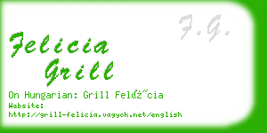 felicia grill business card